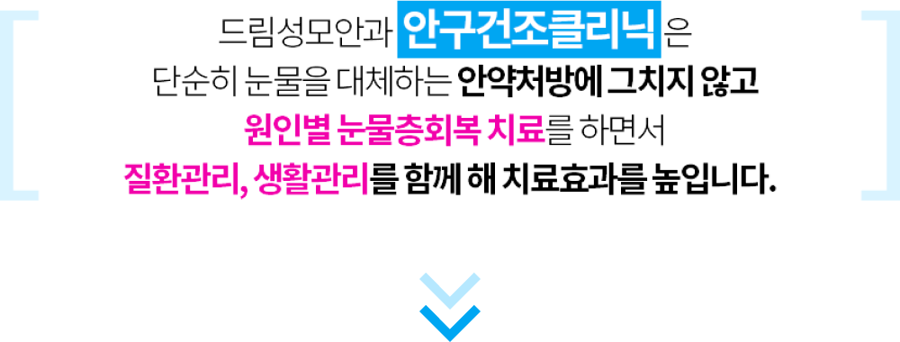 눈물층 회복, 기저 질환치료, 환경관리